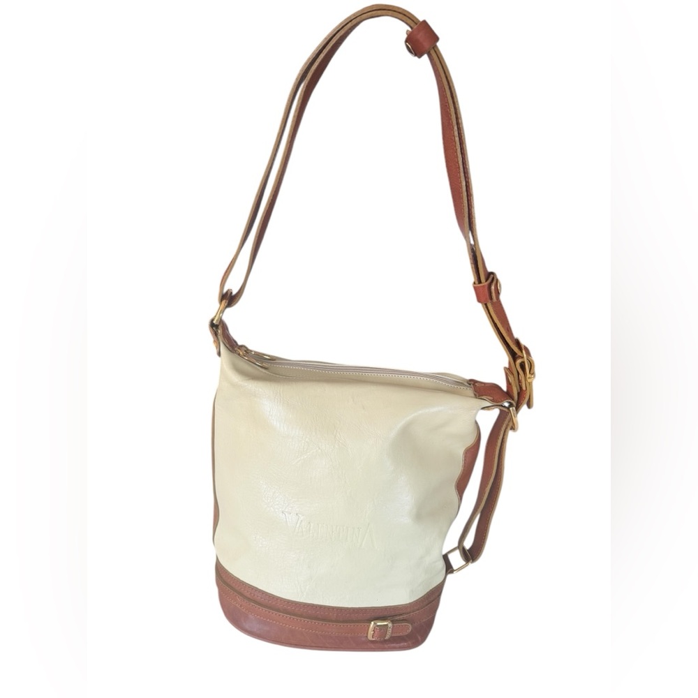 Valentina |Color light Yellow Authentic Italian Purse large dual pocket - Picture 2 of 14